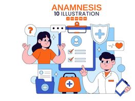 10 Medical Anamnesis Consultation Illustration preview picture