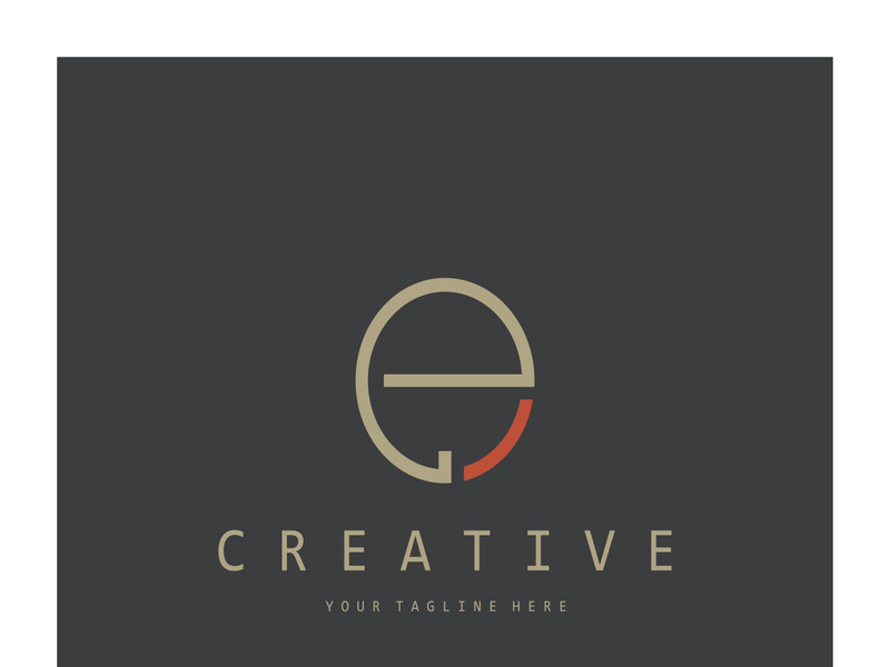 creative letter e logo design, for brand, startup, business, company, identity, application, vector