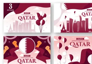 12 Qatar Independence Day Illustration