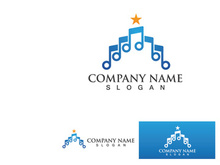 Music Note Logo Player vector icon