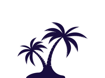Palm tree summer logo template vector illustration preview picture