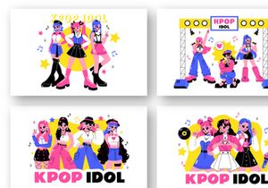 10 K-pop Idol Trend Illustration