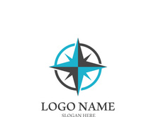 Compass logo template vector icon illustration design