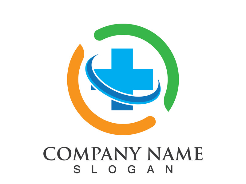 Medical health icon digital logo design vector illustration