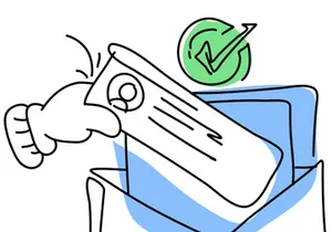 Flat Illustration Approved Stamp