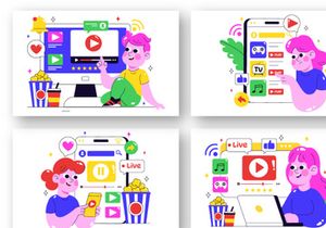 10 Online Streaming Platforms Illustration