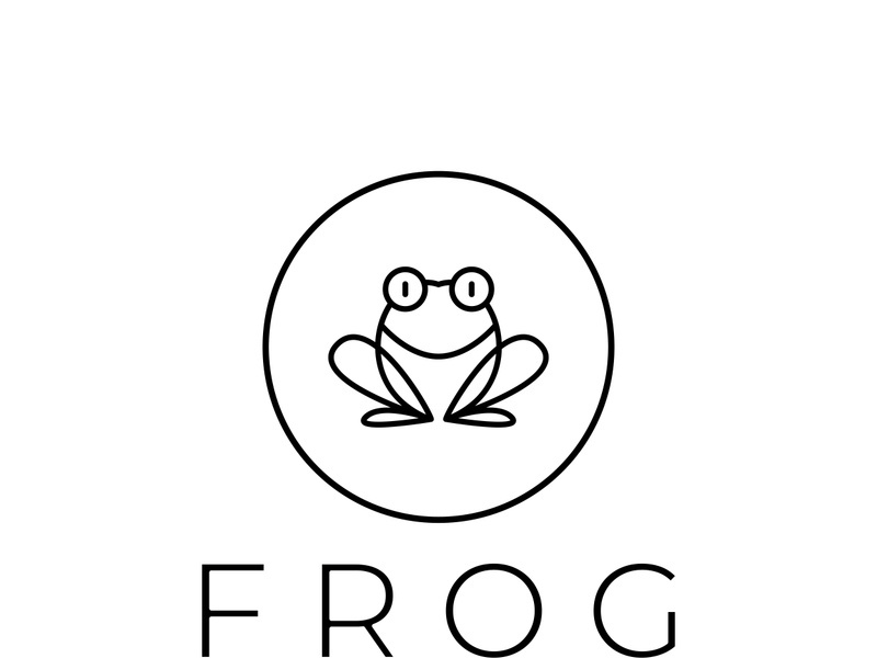 frog logo simple vector design template