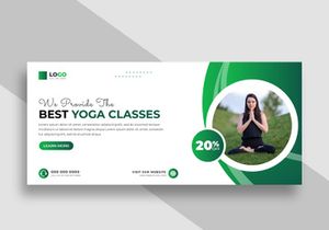Yoga Fitness Facebook Cover Banner Ver-3
