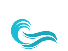 Wave beach vector illustration design logo