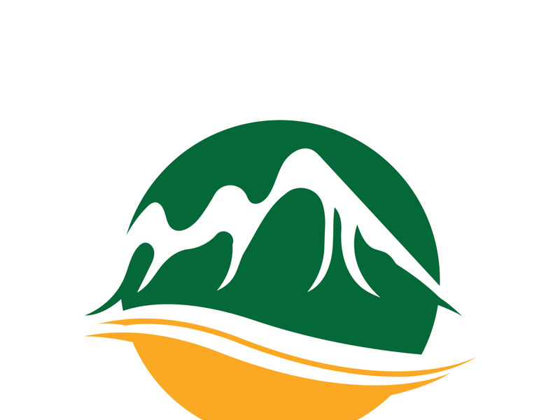 Mountain icon logo template vector illustration design