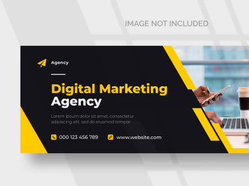 digital marketing Facebook cover page template preview picture