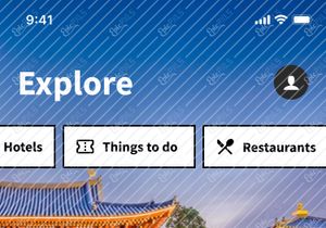 Travel and tourism mobile app screen design - Searching restaurant - volume 2
