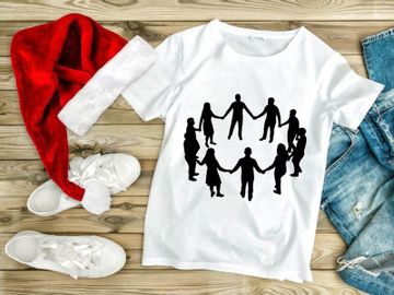 People Holding Hands Circle Silhouette preview picture
