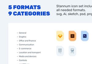Stannum Icon Set 300 Solid vector icons.
