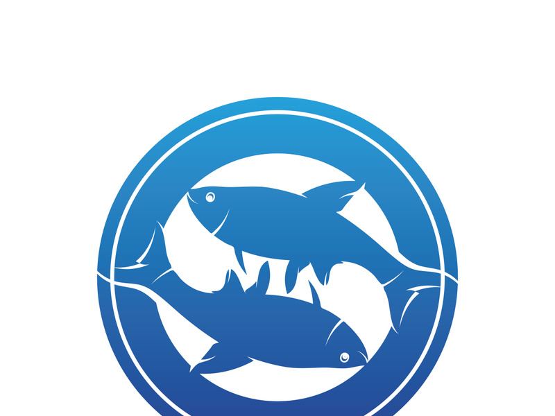 Fish logo icon template creative vector symbol