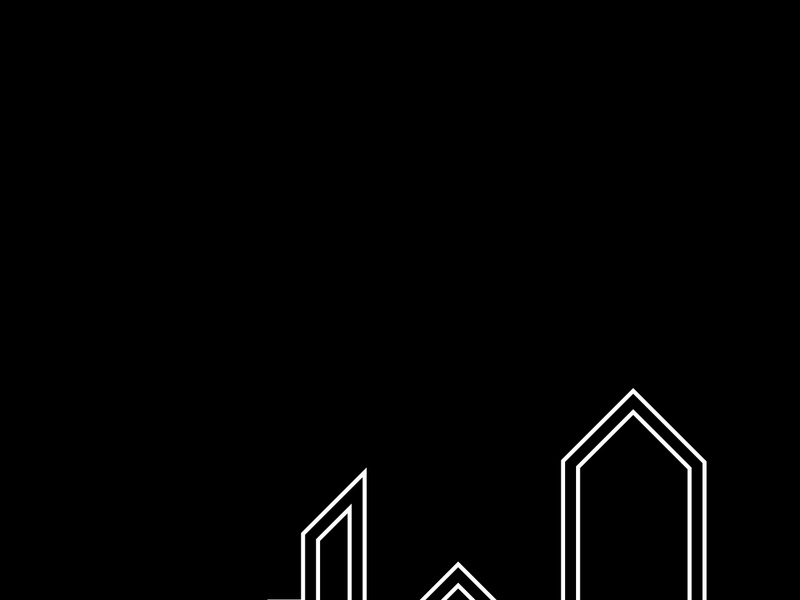 Modern city line buildings logo icons template