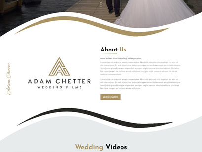 Wedding Videographer Website UI Kit