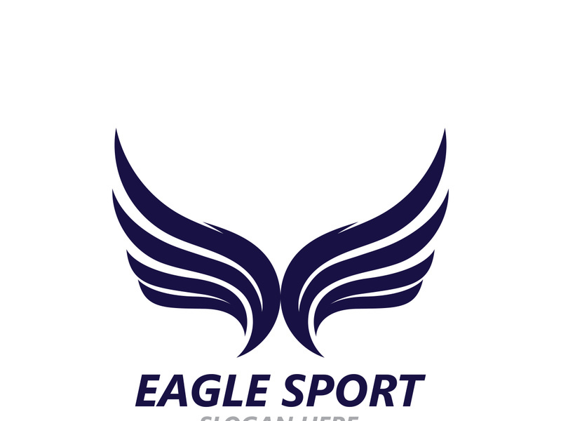 Eagle wing logo design vector image template