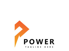 Letter P  power logo icon vector design