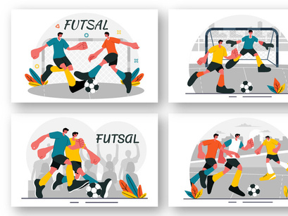 9 Futsal or Football Sport Illustration