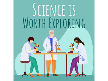 Science is worth exploring social media post mockup preview picture