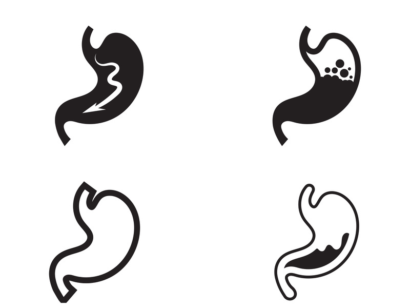 Stomach care icon designs concept illustration