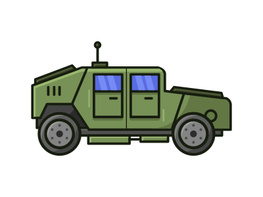 Illustrated military jeep preview picture