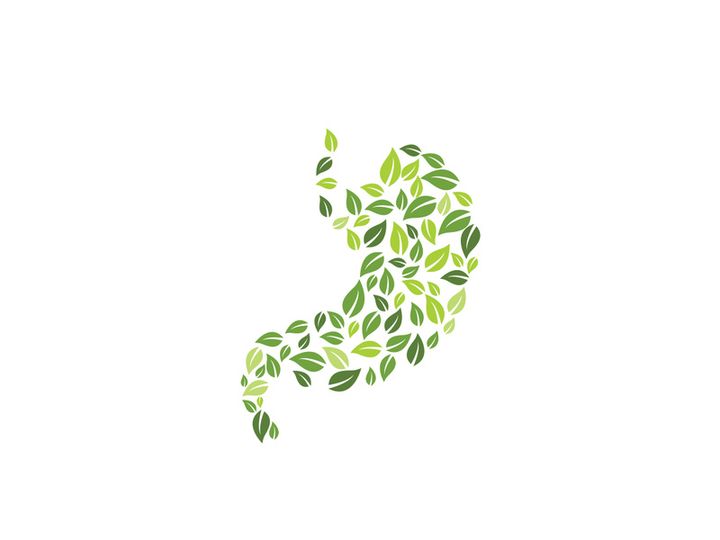 Stomach care icon logo designs illustration