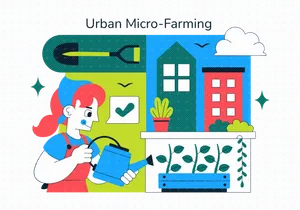 10 Urban Micro Farming Illustration