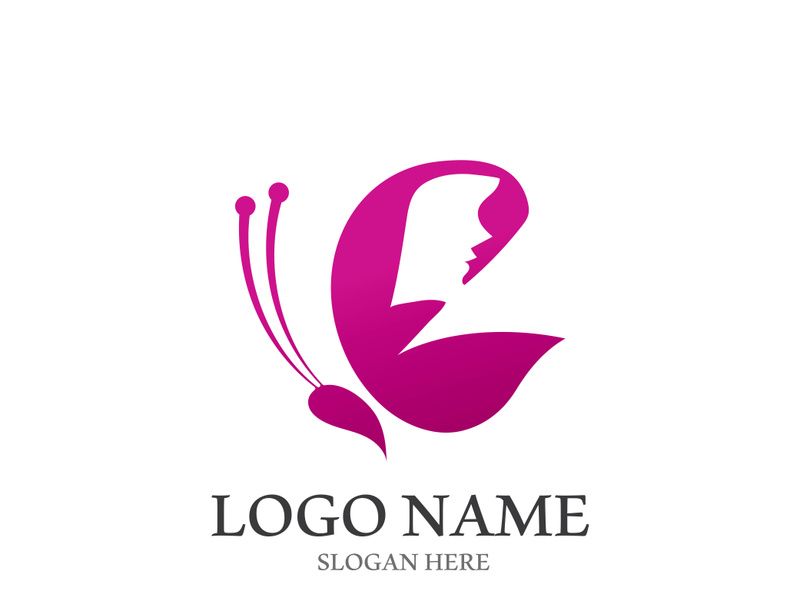 Fresh lavender flower logo vector flat design