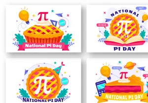 12 National Pi Day Illustration