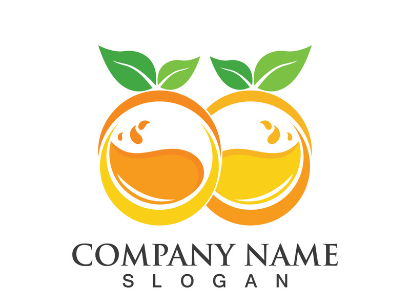 Orange logo design Vector icon illustration design