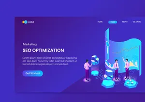 50 Vector Marketing Isometric Concept Landing Page