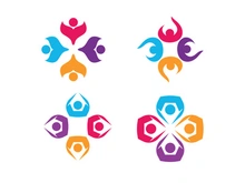 Colorful community group team People Logo Design