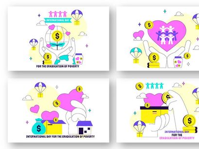 10 Eradication of Poverty Day Illustration