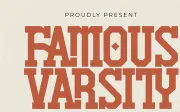 Famous Varsity - Vintage Slab Serif