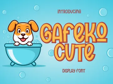 Gafeko Cute Font preview picture