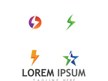 thunder lightning logo creative design