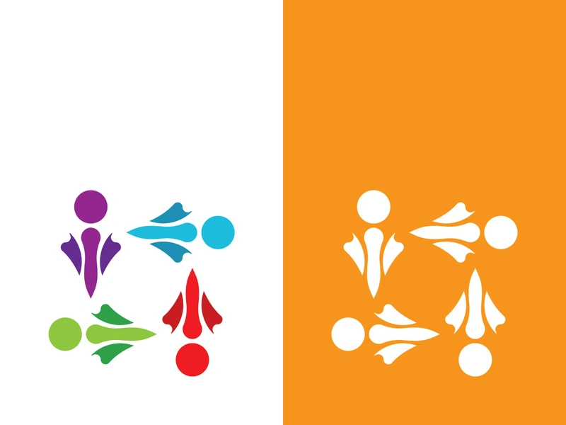 Community, network and social icon design template