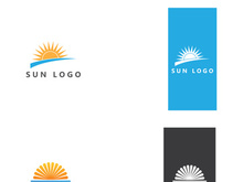 Sun logo design with a modern concept.