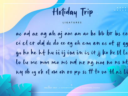Holiday Trip - Handwritten Font
