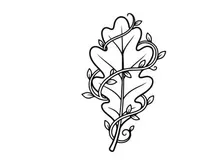 Elegant floral design for decorative arts. Artistic botanical illustration for home decor and crafts.
