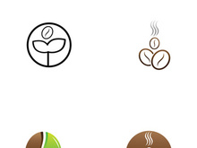 Creative coffee bean logo design.