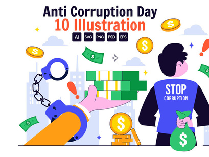 10 International Anti Corruption Day Illustration