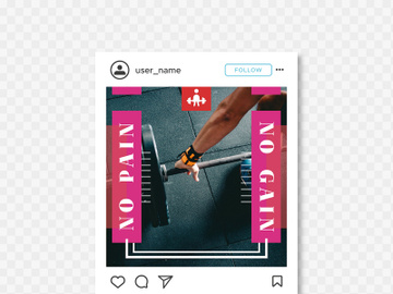6 Instagram Posts Design - PSD preview picture