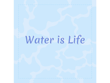 Water is life card template preview picture