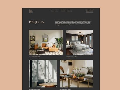 Interior Design Website Design Template