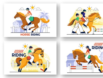 10 Horse Riding Practice Illustration