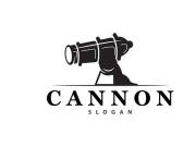Cannon Logo, Elegant Simple Design Retro Vintage Style