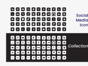 Popular social media icons